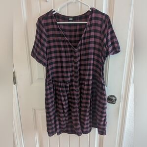 Checkered Flannel Dress